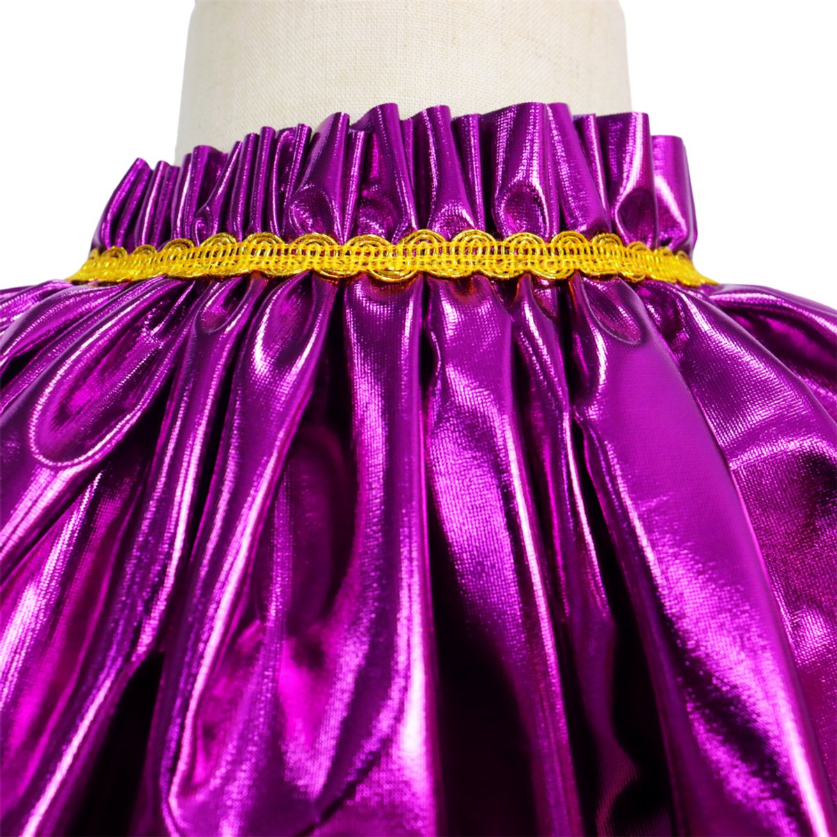Superhelden Outfit Kind Tutu Rok + Metallic Cape + Masker Paars