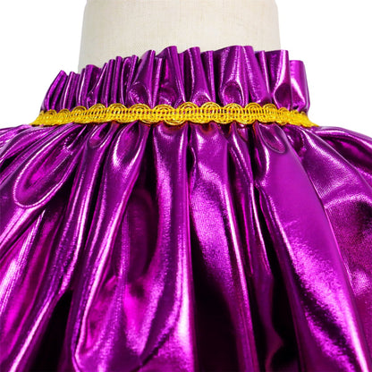 Superhelden Outfit Kind Tutu Rok + Metallic Cape + Masker Paars