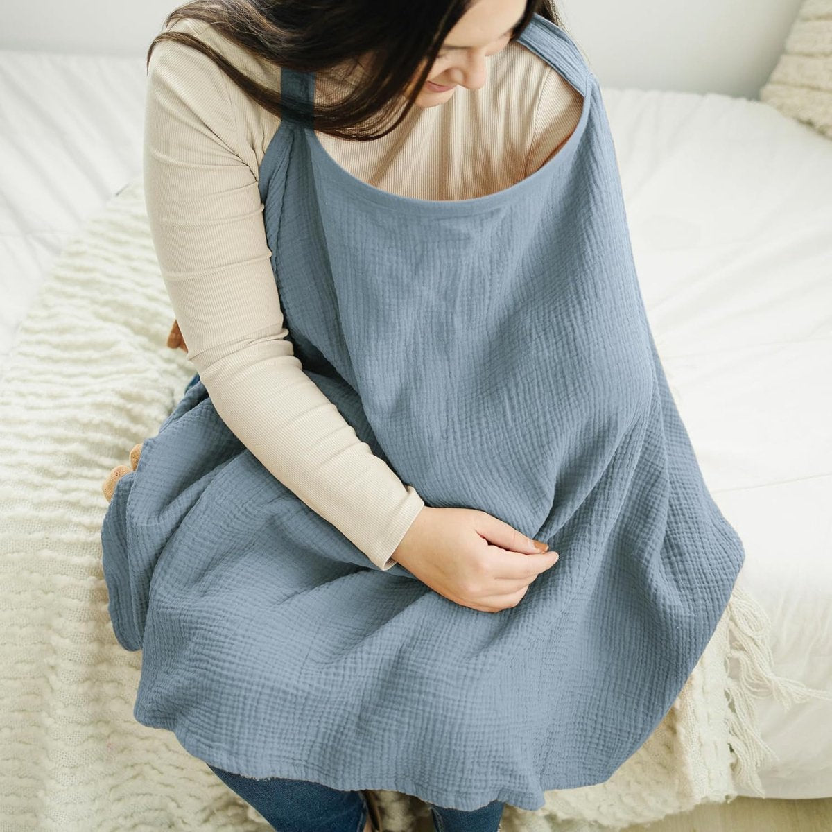 Verstelbare Borstvoedingsdoek Blauw