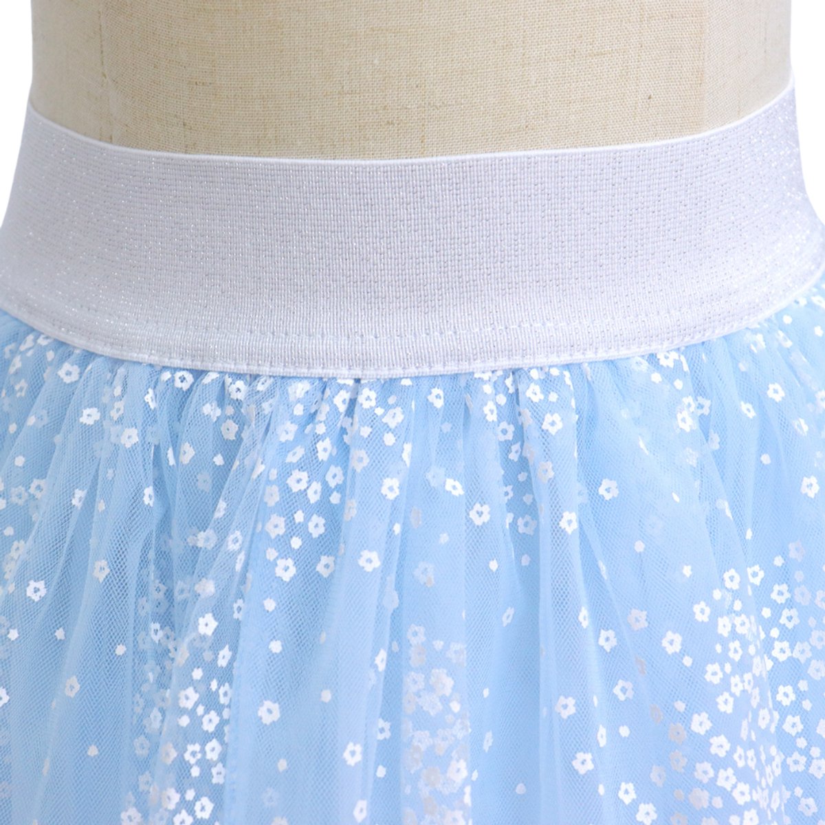 Licht Blauw Verkleedrok met Tule