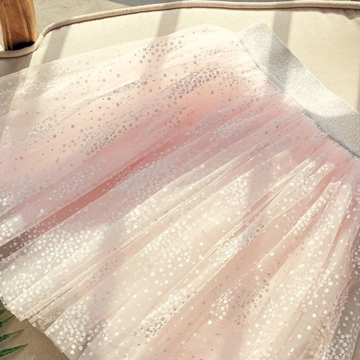 Zacht Roze Verkleedrok met Tule