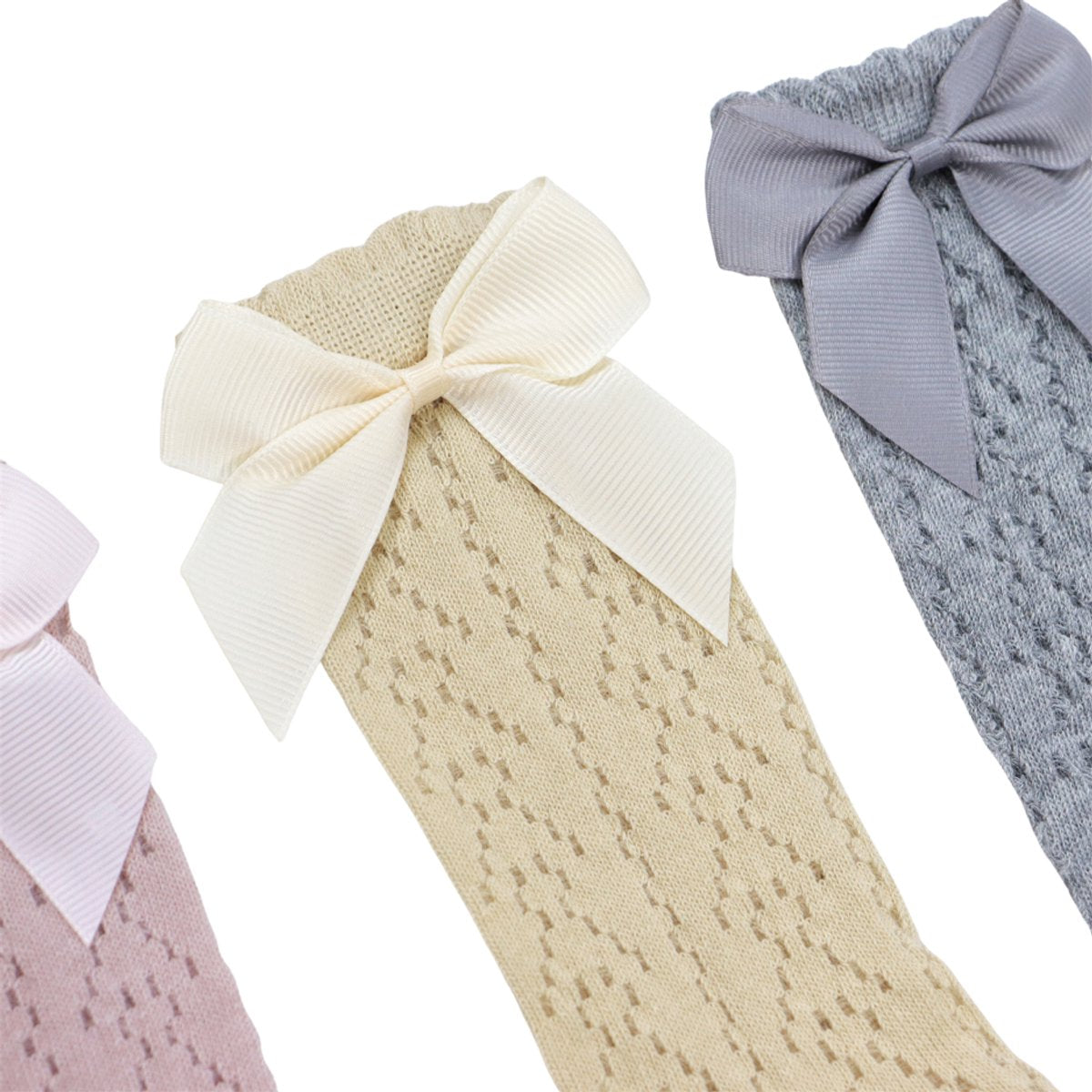 Set van 4 Paar Baby sokken met Strik