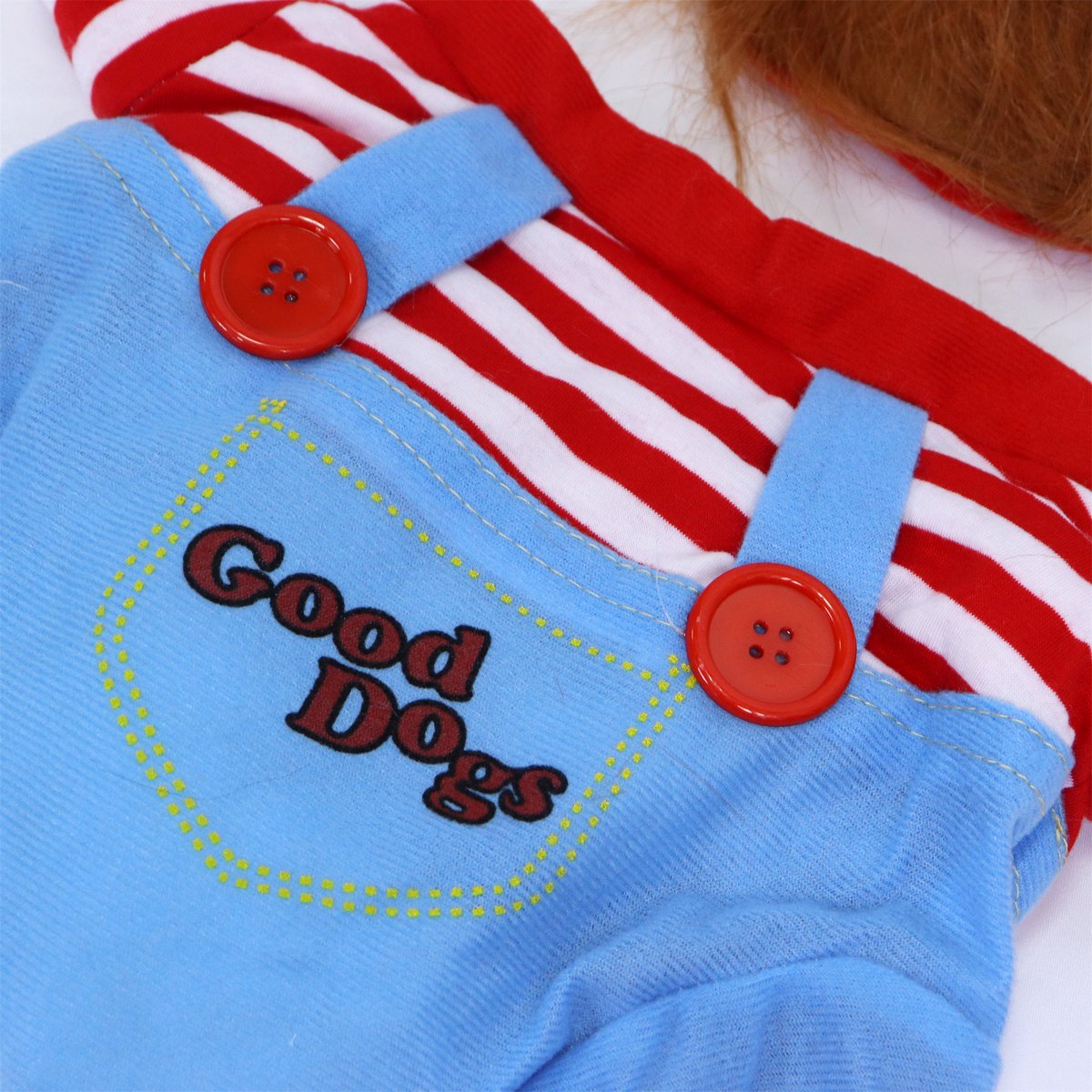 Chucky Horrorpop Verkleedkostuum voor Hond of Kat