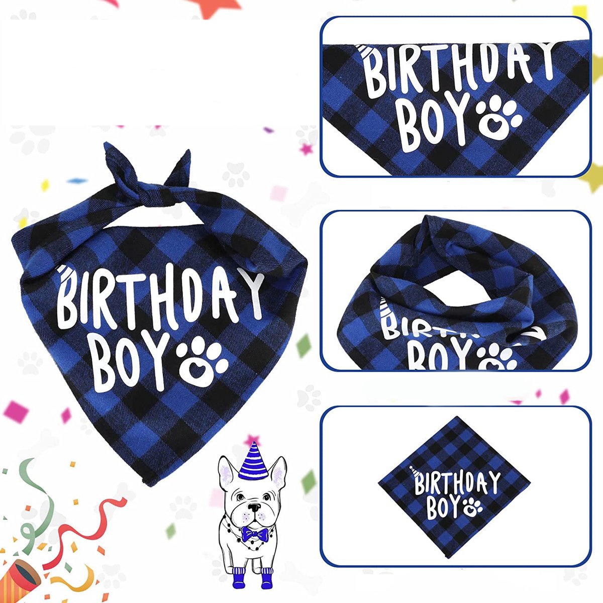 Verjaardagsset Hond Blauw Reu