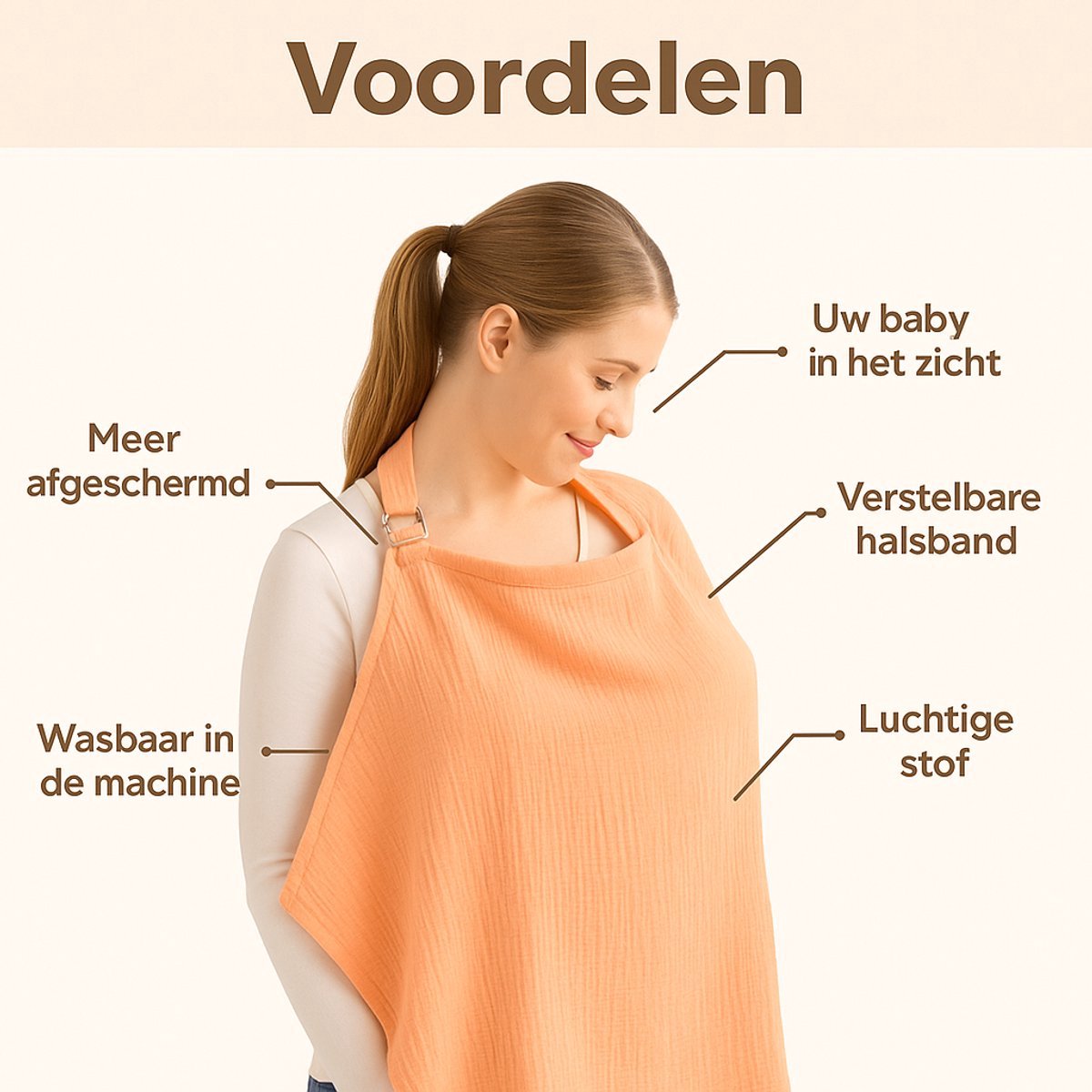 Verstelbare Borstvoedingsdoek Mint Groen