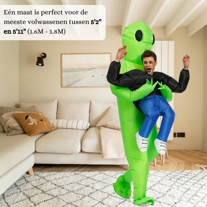 Opblaasbaar Alien Kostuum voor Volwassenen