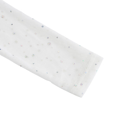 Turnpakje Meisjes met Lange Mouwen, Broekje en Scrunchie Blauw met Wit