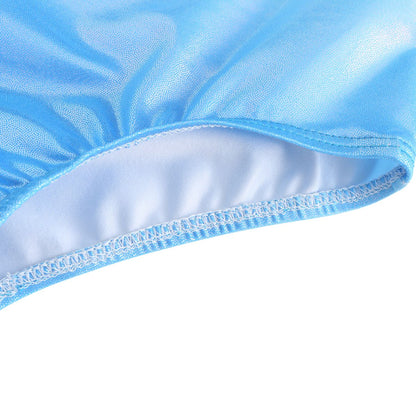 Turnpakje Meisjes met Lange Mouwen, Broekje en Scrunchie Blauw met Wit