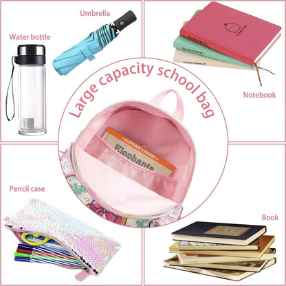 Unicorn Schooltas Pailletten