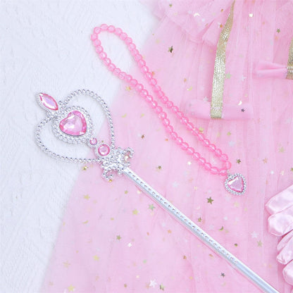 Prinsessen verkleedcape met Accessoires Roze