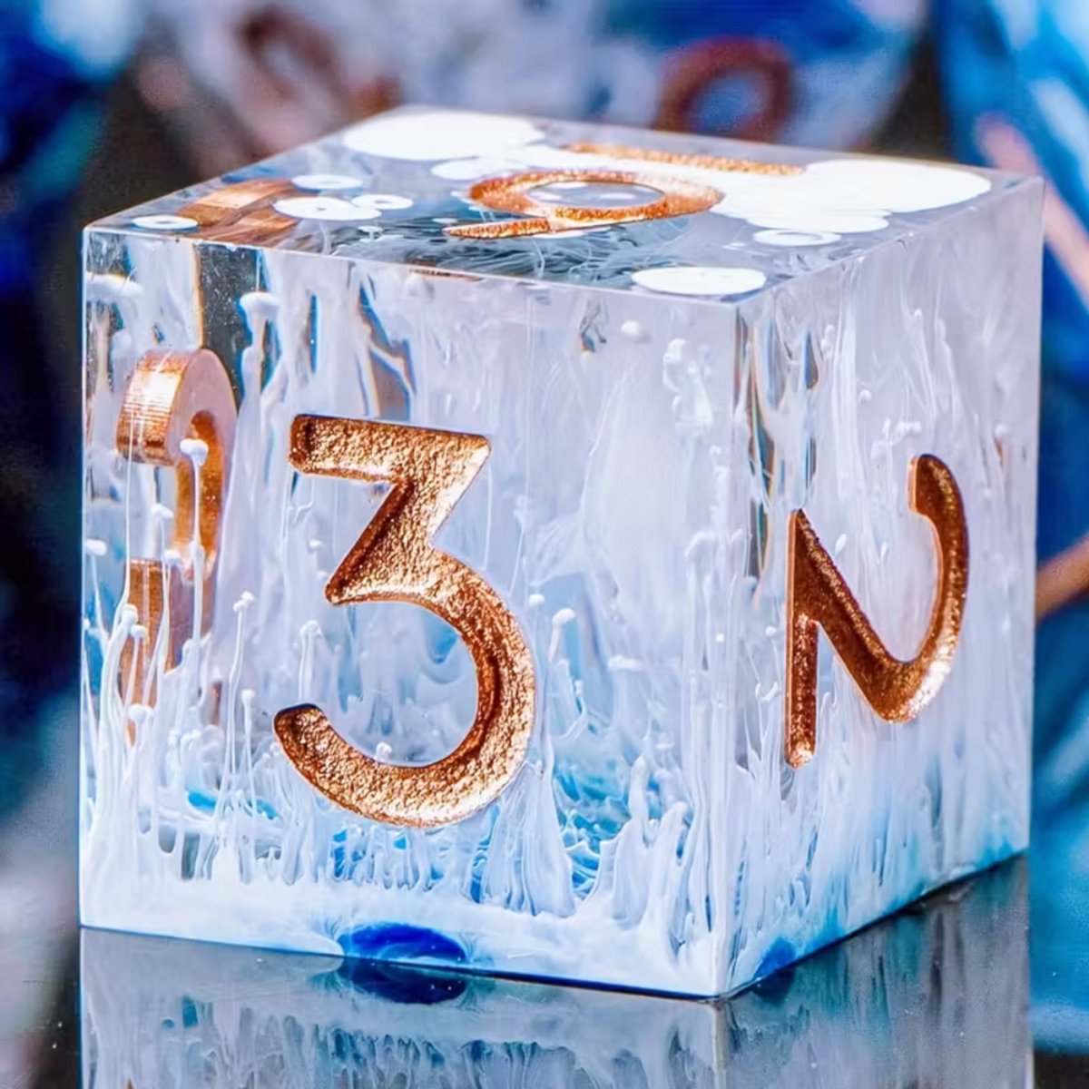 7 delige Resin Dice Set “Ocean’s Whisper”