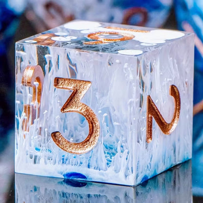 7 delige Resin Dice Set “Ocean’s Whisper”