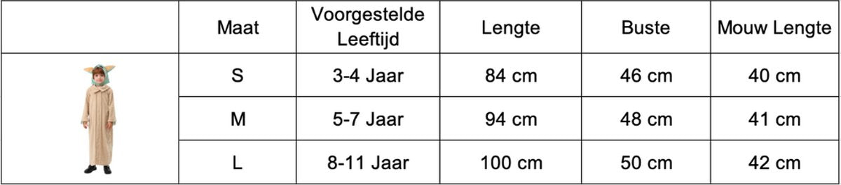Yoda Verkleedset Kinderen