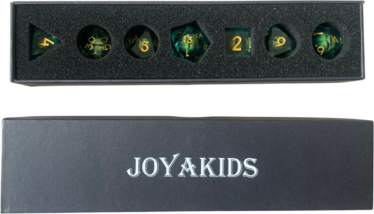 Dungeons and Dragons Dobbelsteen set Groen met Oog in de Stenen