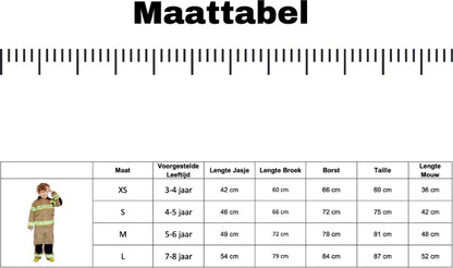 Brandweer kostuum kind Bruin Geel