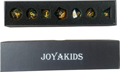 Dungeons and Dragons Dobbelsteen set Groen met Ring in de Stenen