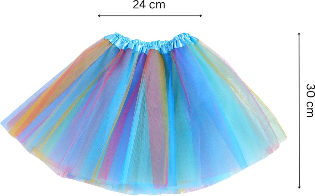 Blauwe tutu met Vleugels en Staf