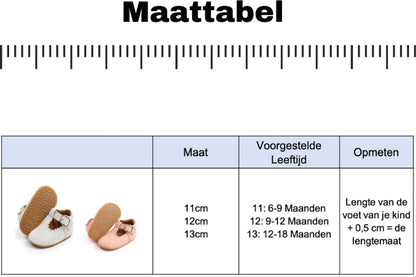 Baby Schoentjes Wit voor Baby's van 6 tot 18 maanden