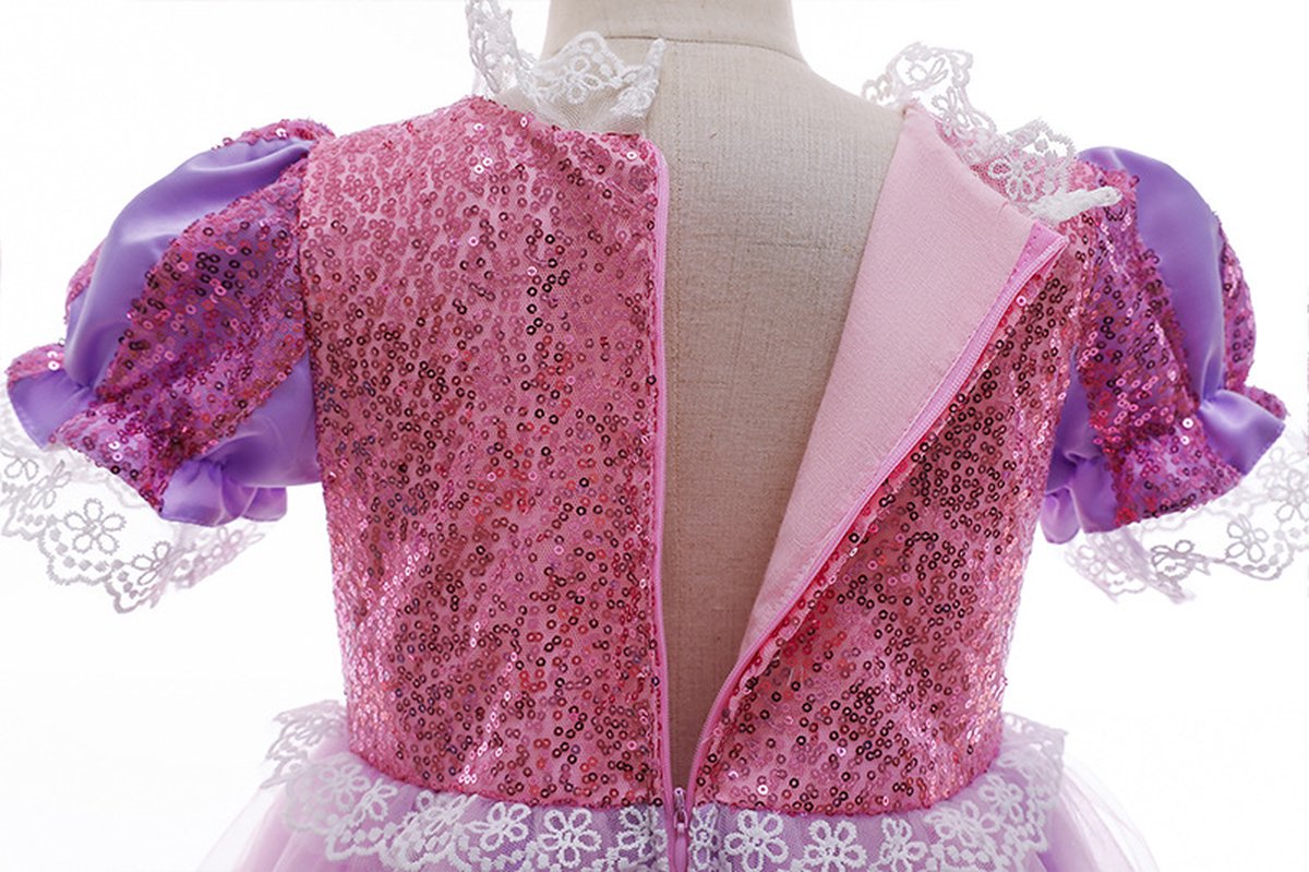 Rapunzel Prinsessenjurk roze en paars
