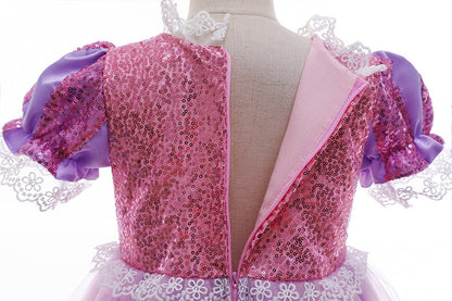 Rapunzel Prinsessenjurk roze en paars