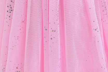 Elsa Prinsessenjurk Roze met staf en kroon