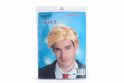 Korte Blonde Verkleedpruik voor Mannen