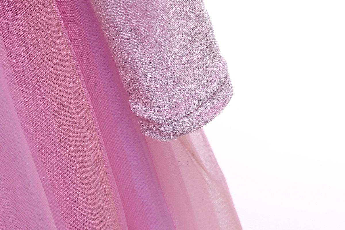 Luxe Roze Rapunzel Winter Prinsessenjurk