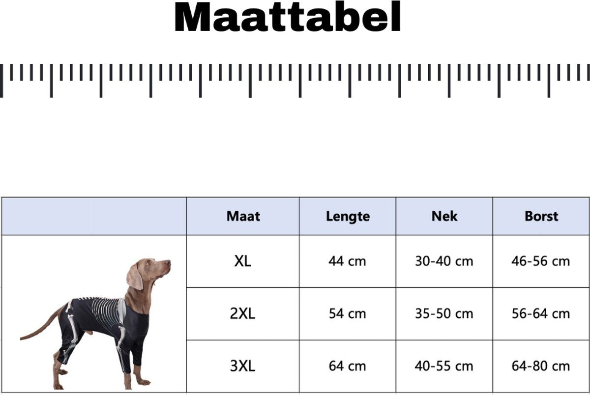 Verkleedpak Hond Skelet