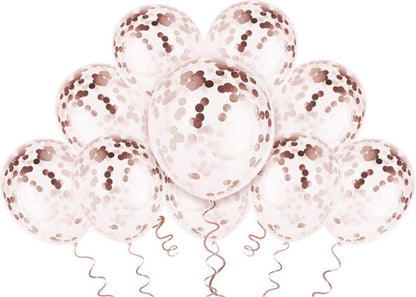 40 stuks Helium Ballonnen met Lint Rose Goud
