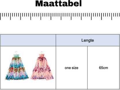 Luxe Verkleedcape Roze met Glitters en Pailletten Roze