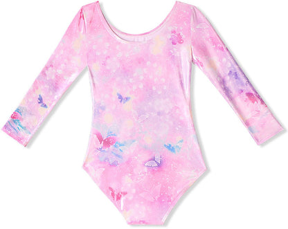 Turnpakje Meisjes met Lange Mouwen Vlinder Motief met Scrunchie