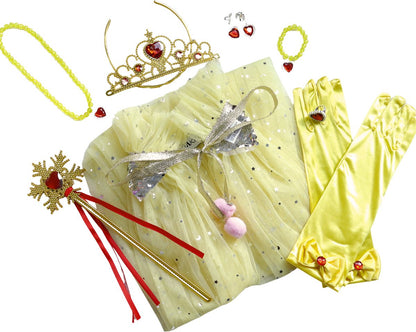 Verkleedcape met Accessoires Licht Geel