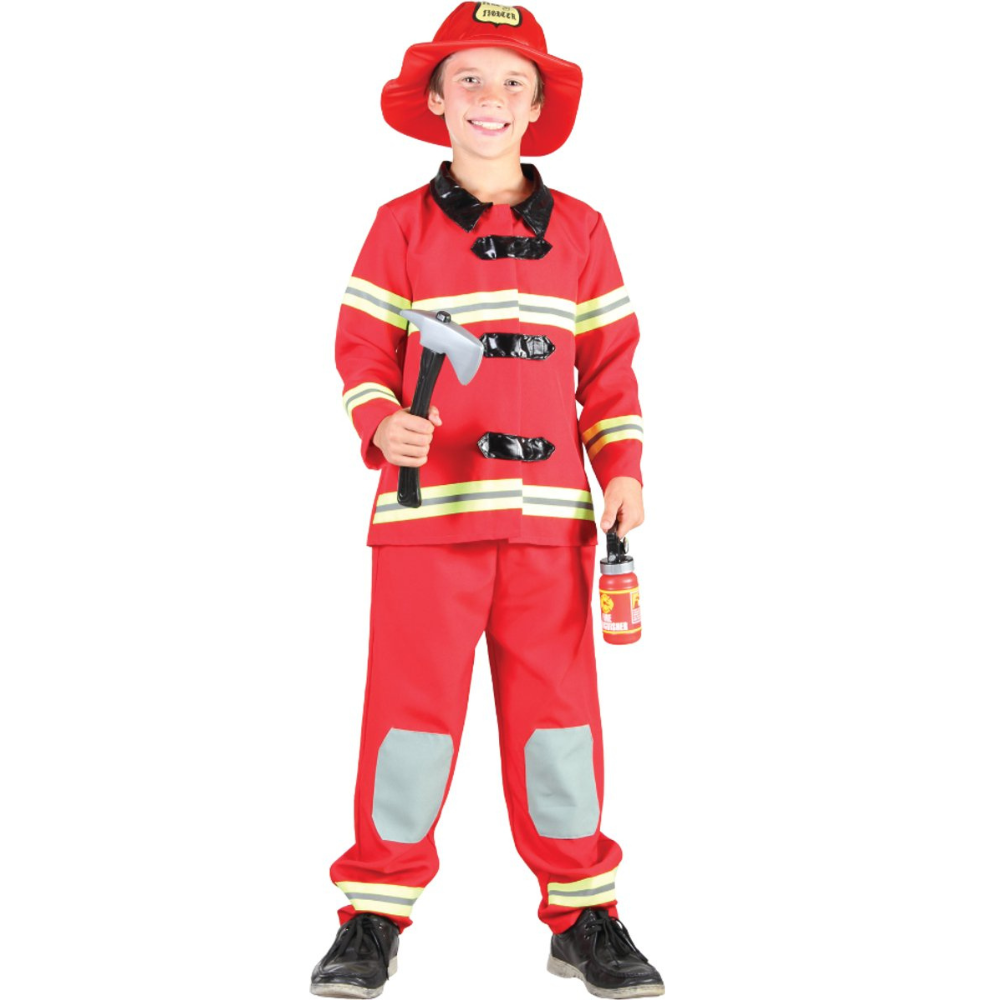 Brandweer Verkleedpak Kind Rood - Brandweerman Sam