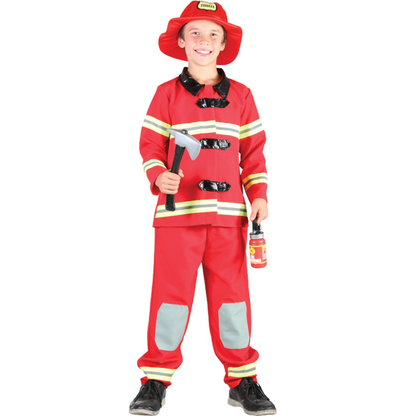 Brandweer Verkleedpak Kind Rood - Brandweerman Sam