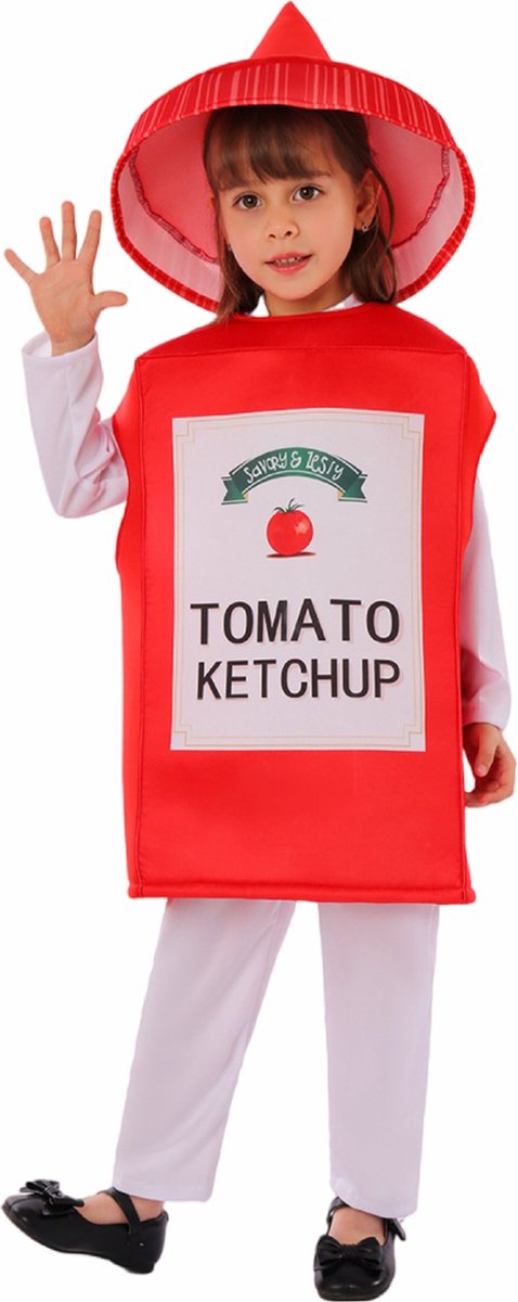 Verkleedpak Ketchup Fles voor Kinderen