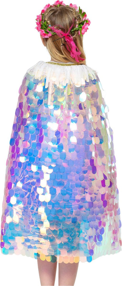Luxe Mermaid Glitter Cape met Accessoires