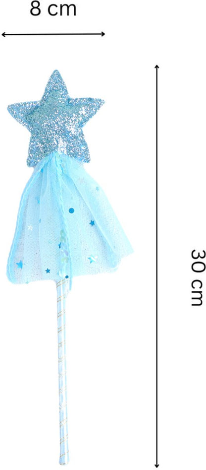 Blauwe tutu met Vleugels en Staf