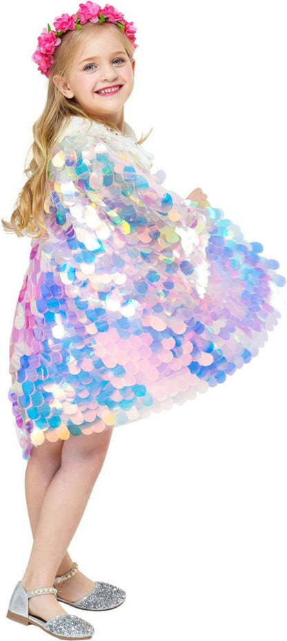 Luxe Mermaid Glitter Cape met Accessoires