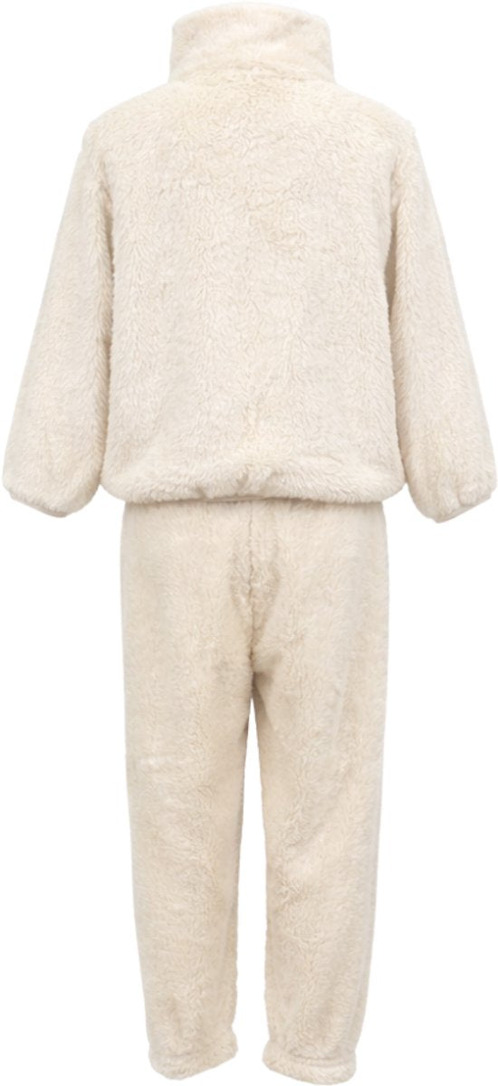 Teddy Fleece 2-delige Set Kinderen Crème