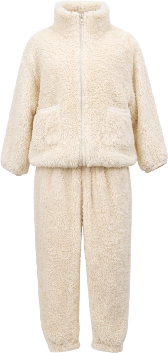 Teddy Fleece 2-delige Set Kinderen Crème