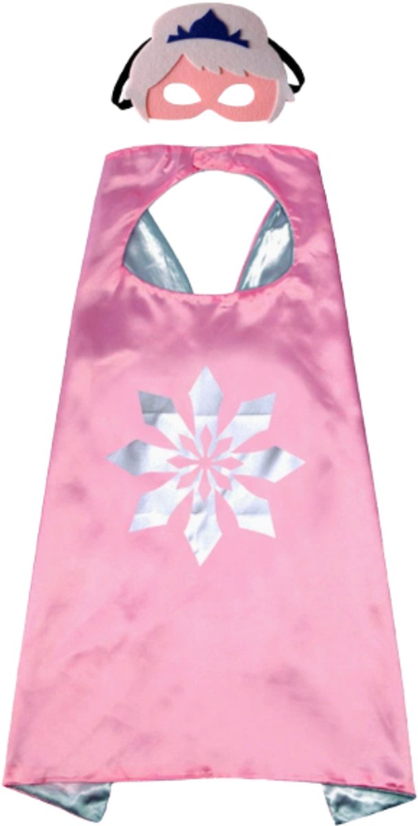 Elsa Frozen Cape & Masker Set Roze