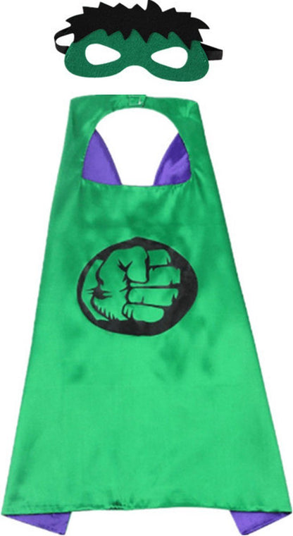 Set van 2 Spiderman en The Hulk Superheld Cape en Masker Set