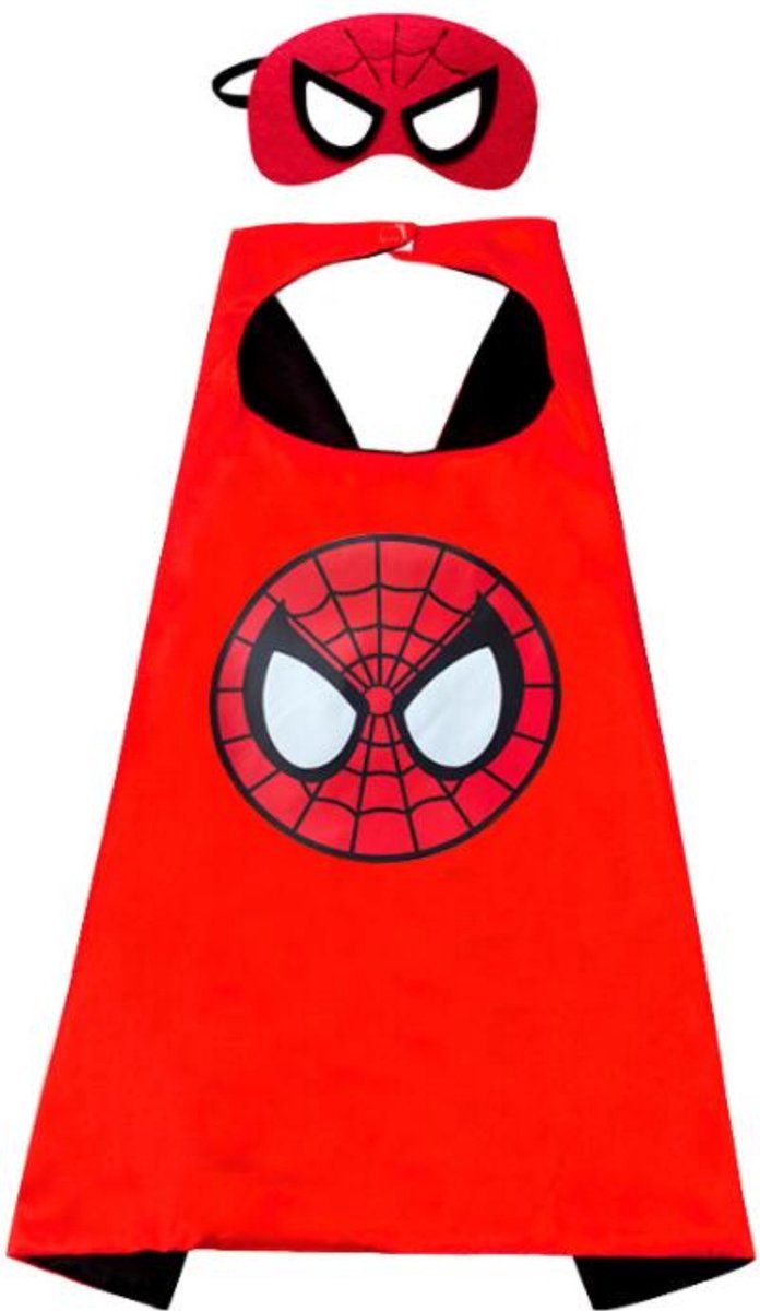 Set van 2 Spiderman en Batman Superheld Cape en Masker Set