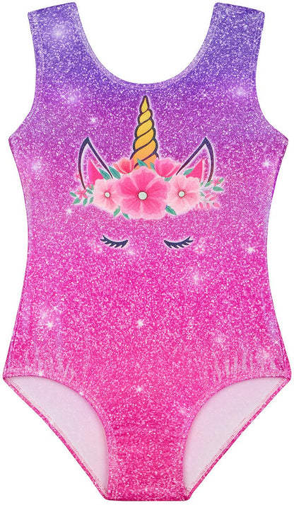 Turnpakje Meisjes zonder Mouwen met Broekje en Scrunchie Unicorn