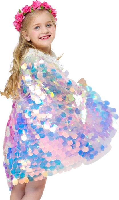 Luxe Mermaid Glitter Cape met Accessoires
