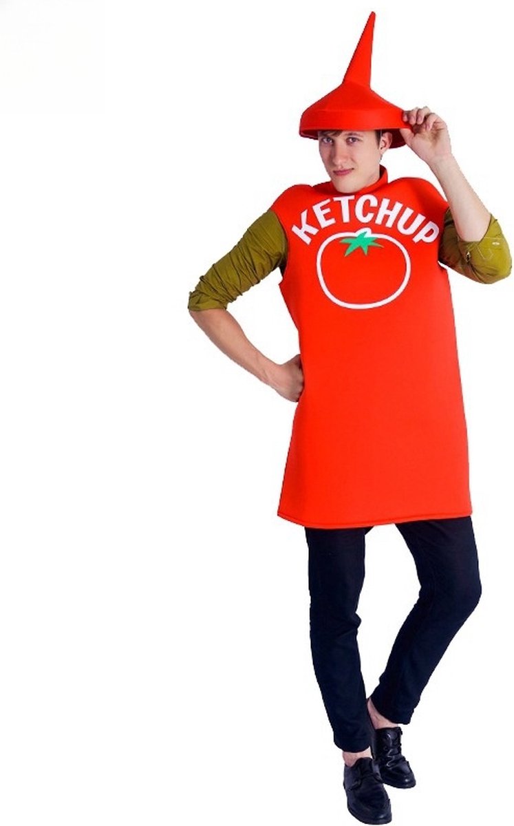 Ketchup Fles Verkleedpak Volwassenen