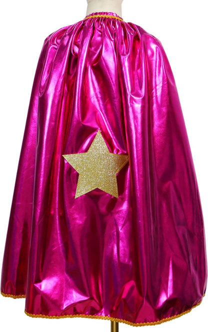 Superhelden Outfit Kind Tutu Rok + Metallic Cape + Masker Roze