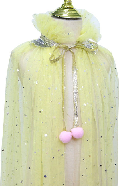 Verkleedcape met Accessoires Licht Geel