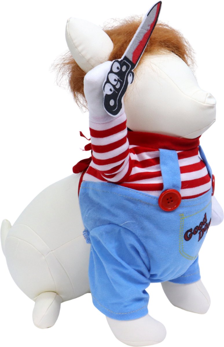 Chucky Horrorpop Verkleedkostuum voor Hond of Kat