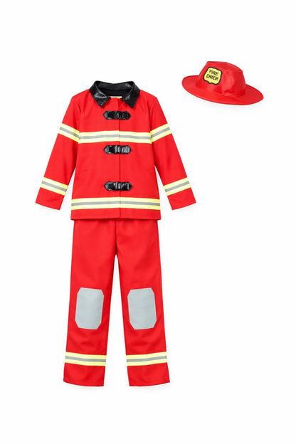 Brandweer Verkleedpak Kind Rood - Brandweerman Sam
